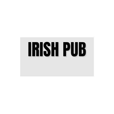 Découpe de lettres : "IRISH PUB"