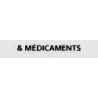 Découpe de lettres : "& MÉDICAMENTS"