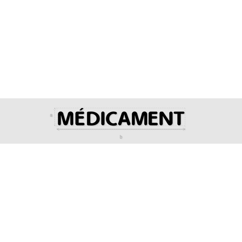 Découpe de lettres : "MÉDICAMENT"