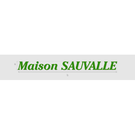 Découpe de lettres : "Maison SAUVALLE"
