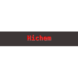 Découpe de lettres : "Hichem"
