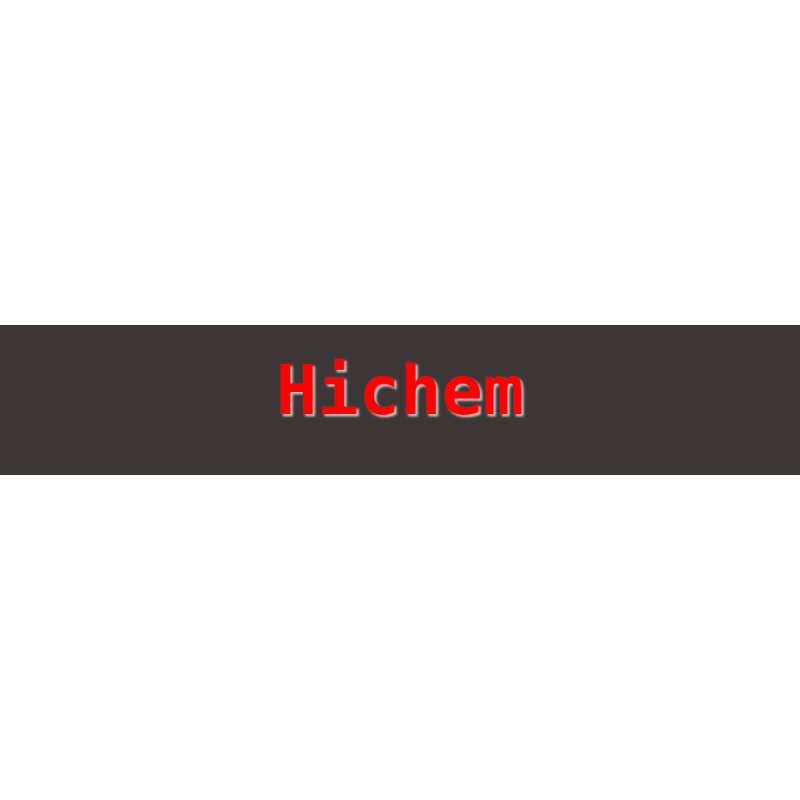 Découpe de lettres : "Hichem"