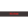 Découpe de lettres : "Hichem"