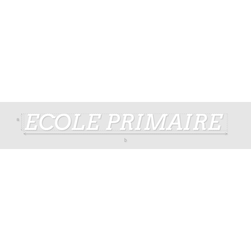 Découpe de lettres : "ECOLE PRIMAIRE "