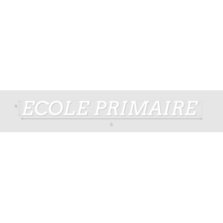Découpe de lettres : "ECOLE PRIMAIRE "