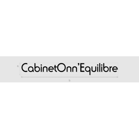 Découpe de lettres : "CabinetOnn'Equilibre"