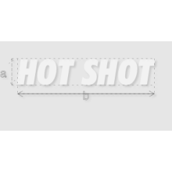 Découpe de lettres : "HOT SHOT"