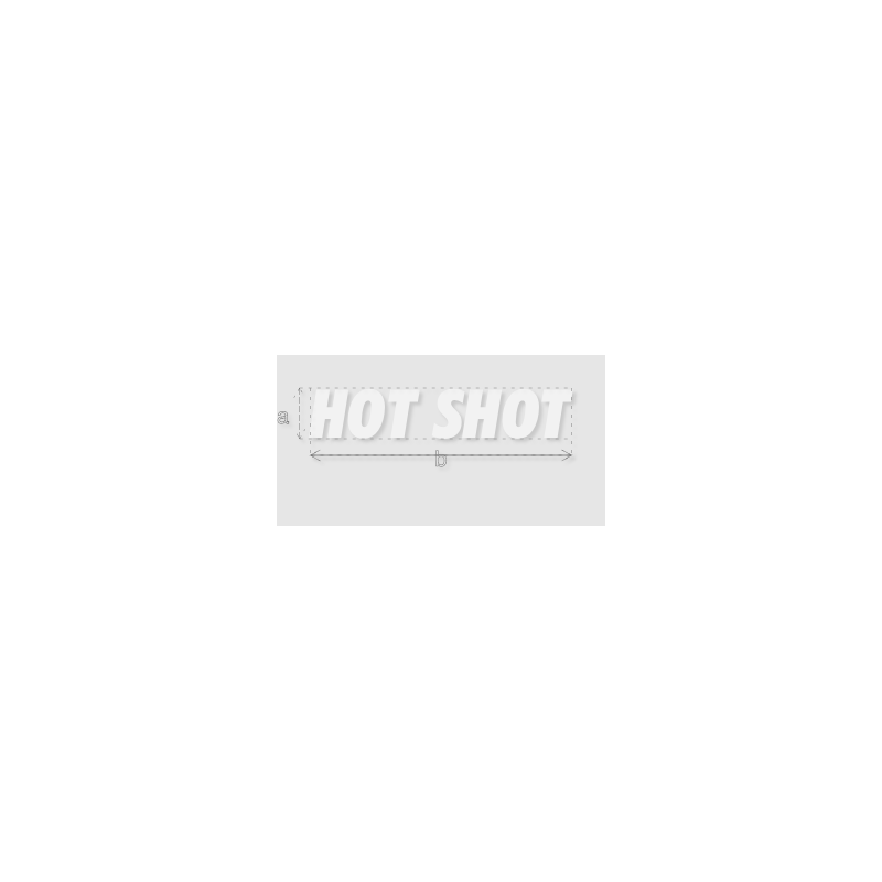 Découpe de lettres : "HOT SHOT"