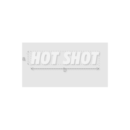 Découpe de lettres : "HOT SHOT"