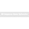 Découpe de lettres : "80 Impasse Anne Sylvestre"