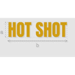 Découpe de lettres : "HOT SHOT"