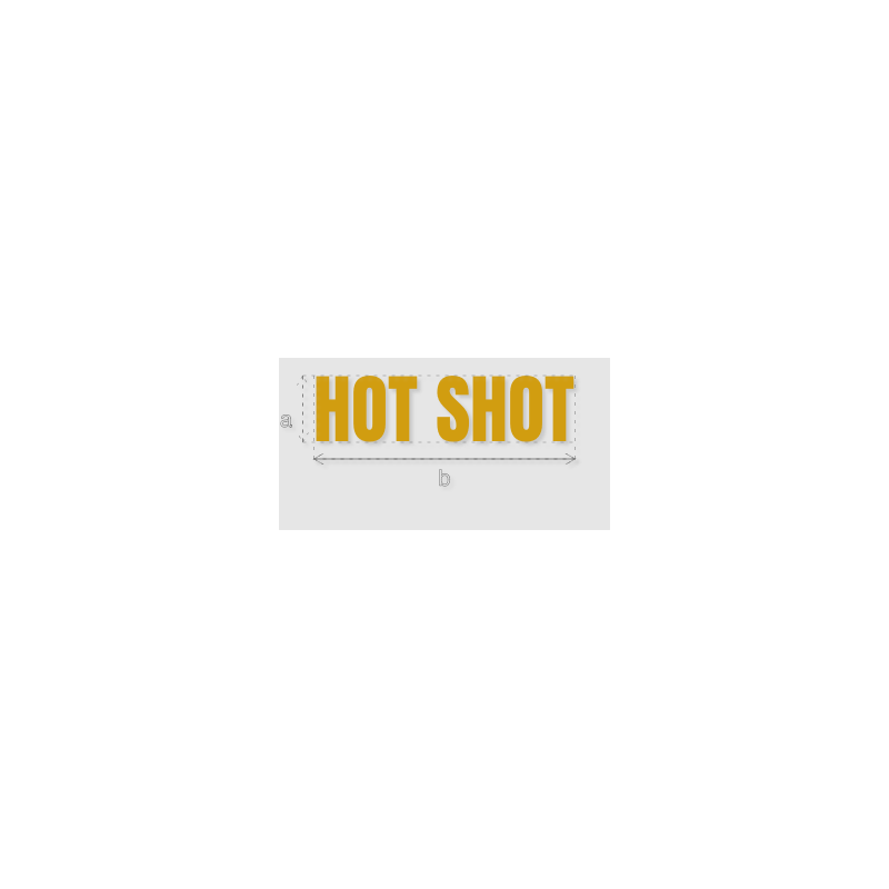 Découpe de lettres : "HOT SHOT"