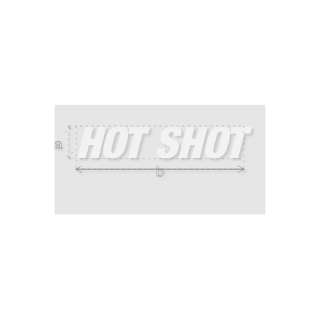 Découpe de lettres : "HOT SHOT"