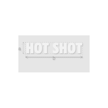 Découpe de lettres : "HOT SHOT"