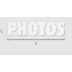 Découpe de lettres : "PHOTOS"