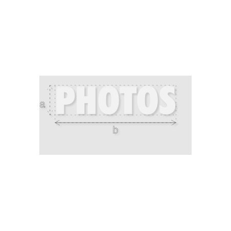 Découpe de lettres : "PHOTOS"