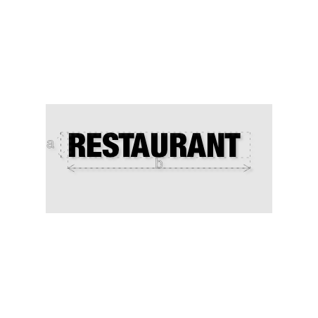 Découpe de lettres : "RESTAURANT "