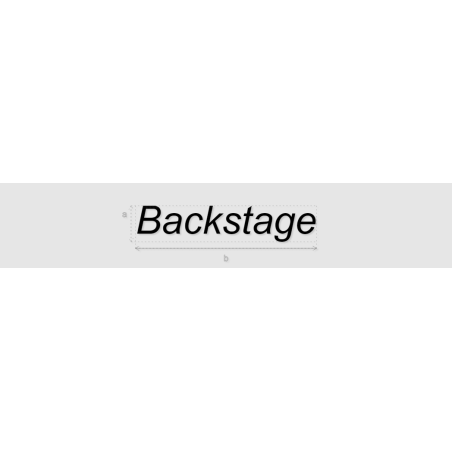 Découpe de lettres : "Backstage"