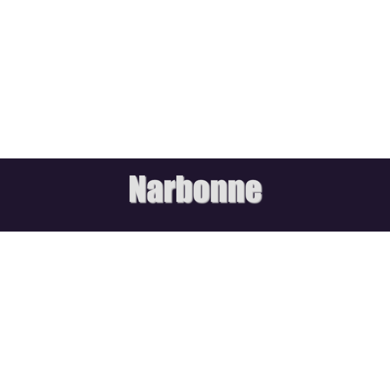 Découpe de lettres : "Narbonne"
