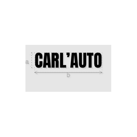 Découpe de lettres : "CARL’AUTO"