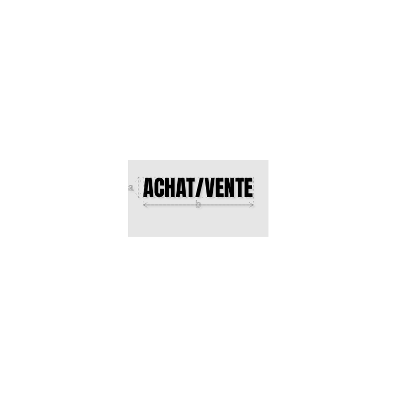 Découpe de lettres : "ACHAT/VENTE"