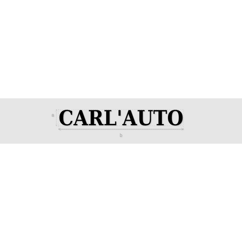 Découpe de lettres : "CARL'AUTO"