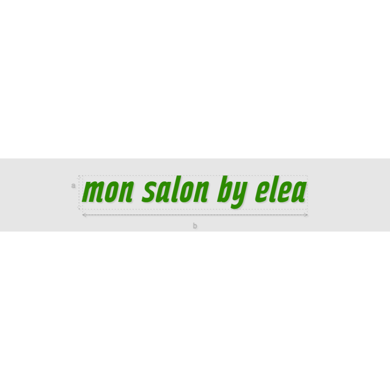 Découpe de lettres : "mon salon by elea"