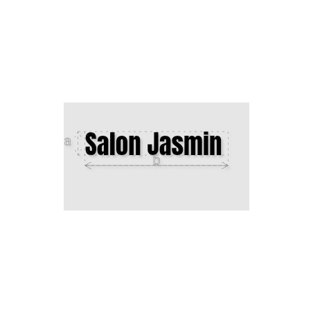 Découpe de lettres : "Salon Jasmin "