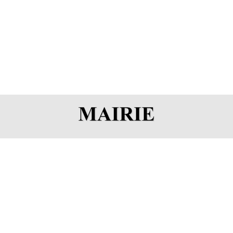 Découpe de lettres : "MAIRIE"