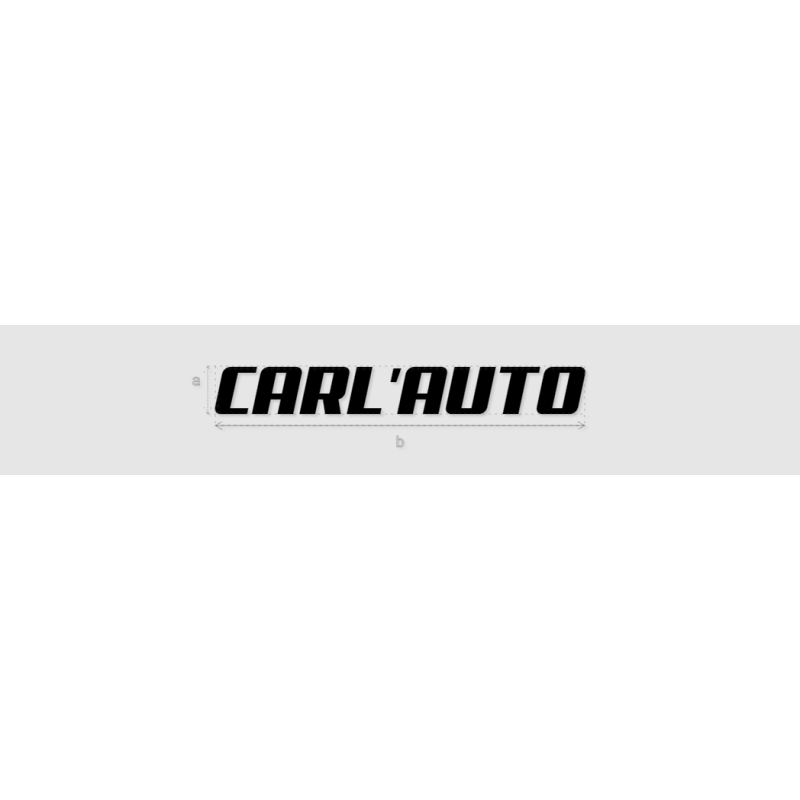 Découpe de lettres : "CARL'AUTO"