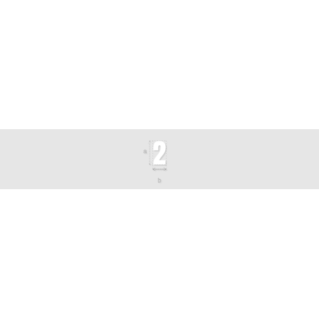 Découpe de lettres : "2"