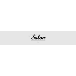 Découpe de lettres : "Salon"