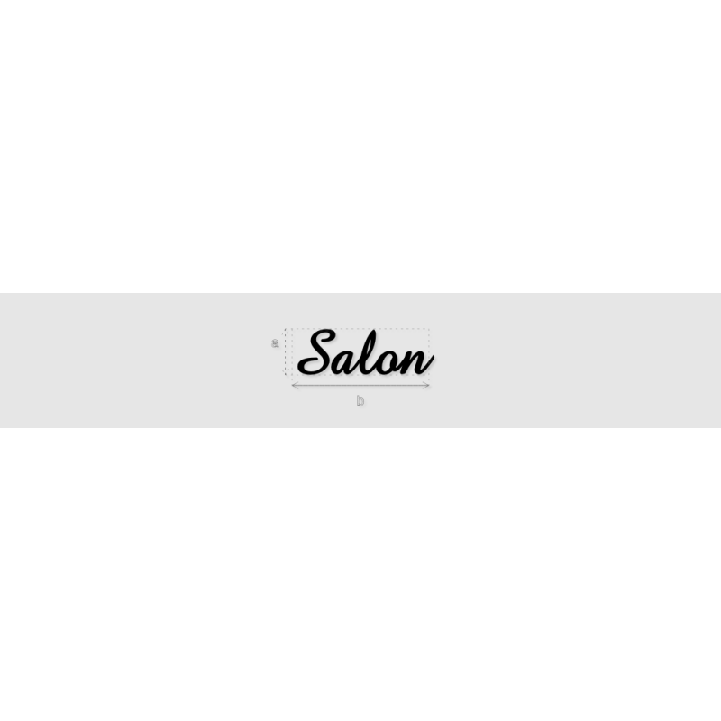 Découpe de lettres : "Salon"