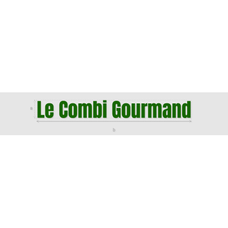 Découpe de lettres : "Le Combi Gourmand"