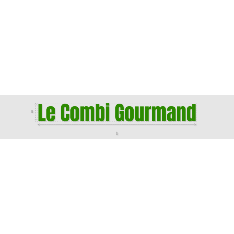 Découpe de lettres : "Le Combi Gourmand"