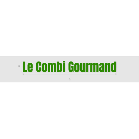 Découpe de lettres : "Le Combi Gourmand"