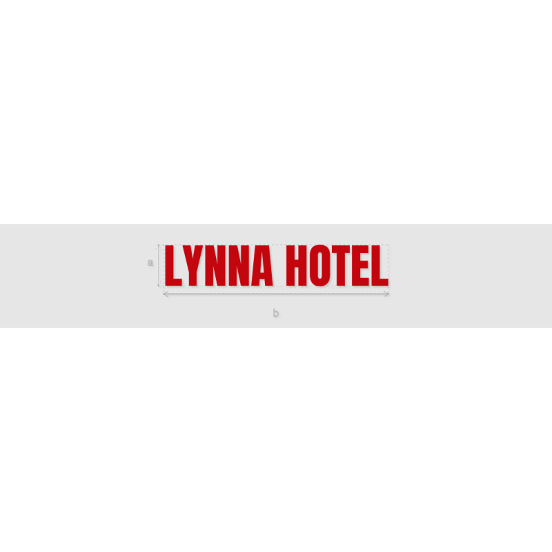 Découpe de lettres : "LYNNA HOTEL"