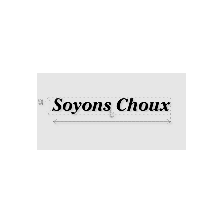 Découpe de lettres : "Soyons Choux"