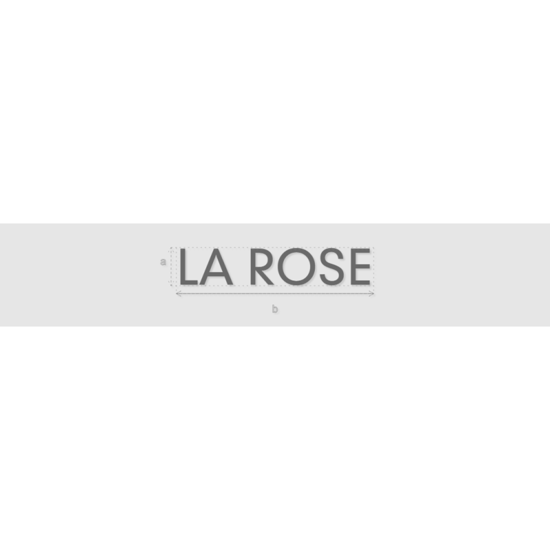 Découpe de lettres : "LA ROSE"