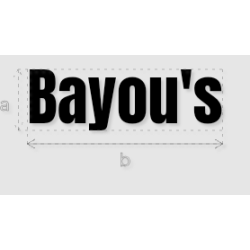 Découpe de lettres : "Bayou's"