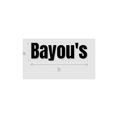 Découpe de lettres : "Bayou's"