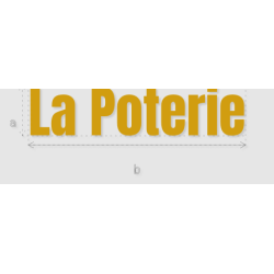 Découpe de lettres : "La...