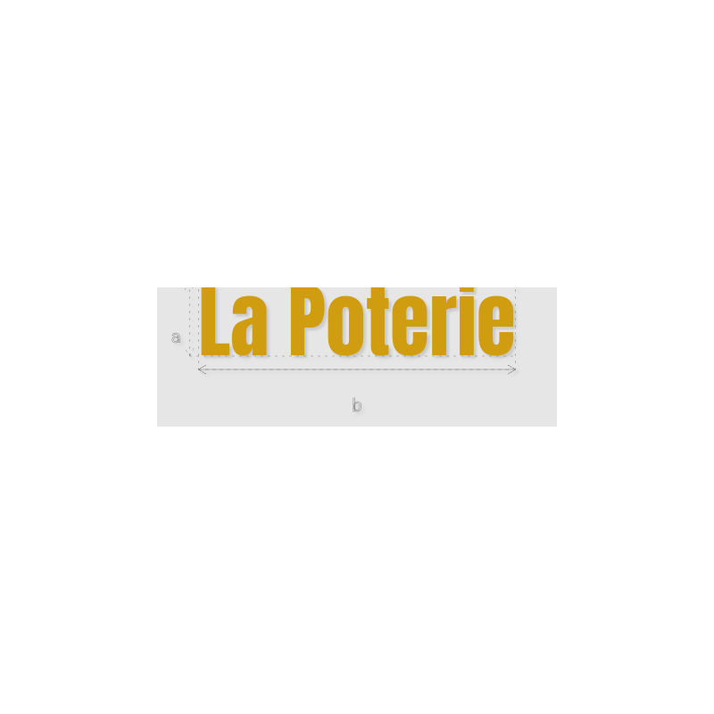 Découpe de lettres : "La Poterie"