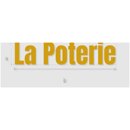 Découpe de lettres : "La Poterie"