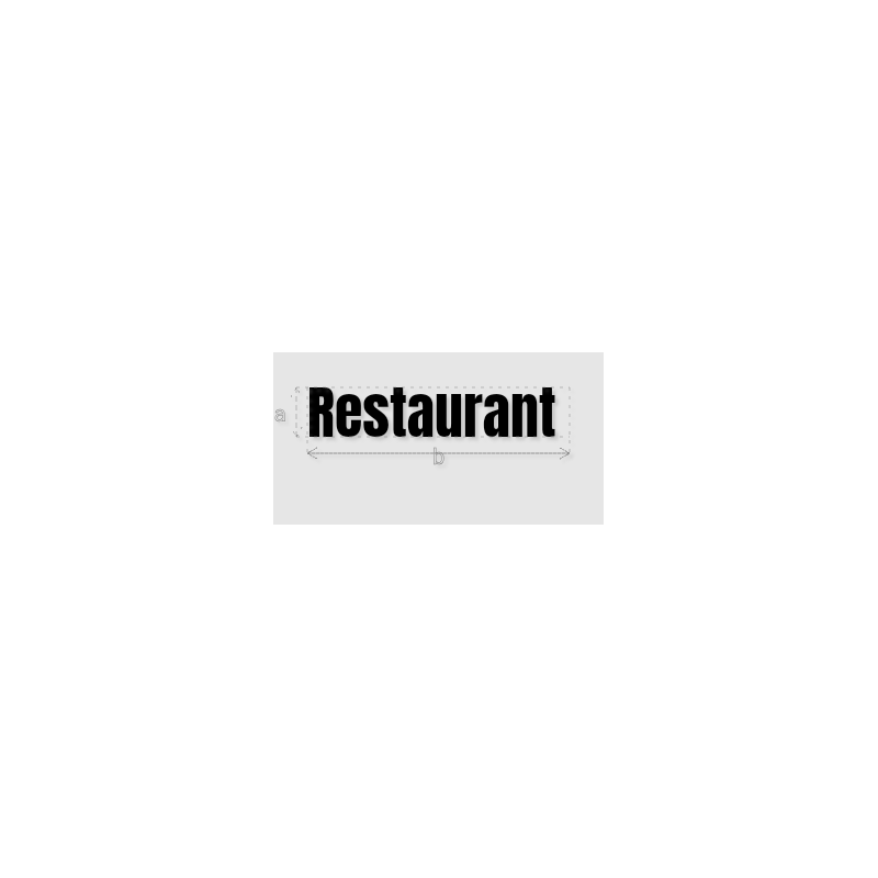 Découpe de lettres : "Restaurant "