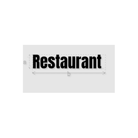 Découpe de lettres : "Restaurant "