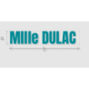 Découpe de lettres : "Mllle DULAC "