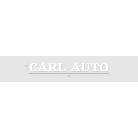 Découpe de lettres : "CARL AUTO"
