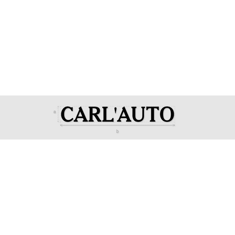 Découpe de lettres : "CARL'AUTO"