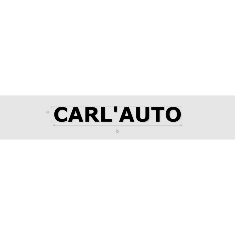 Découpe de lettres : "CARL'AUTO"